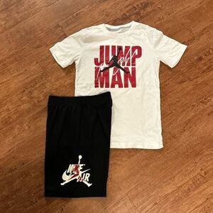 NIKE Jordan Shirt & Shorts- Size Medium (10/12)
